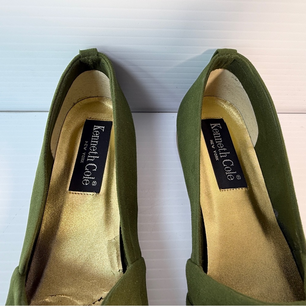Kenneth Cole Olive Green Slip-On Shoes - Picture 3 of 11